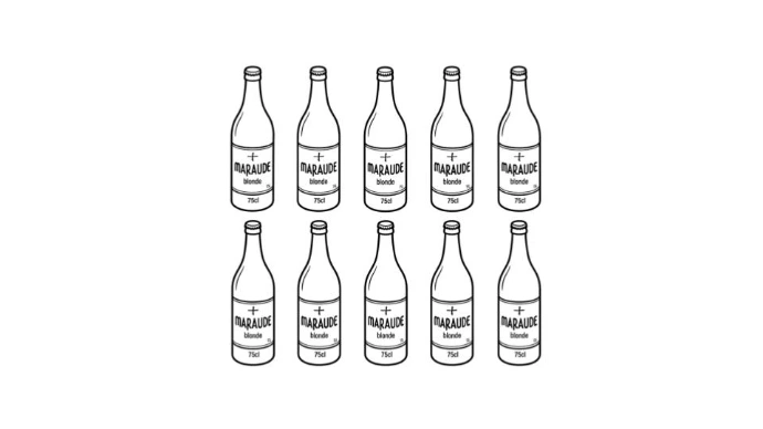 Les 10 bouteilles de 75 cl d’une caisse Maraude