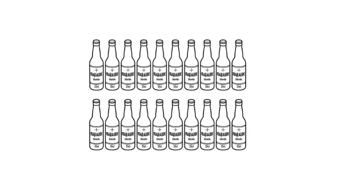 Les 20 bouteilles de 33 cl d’une caisse Maraude